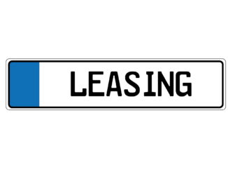 KFZ-Kennzeichen mit der Aufschrift Leasing