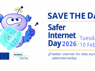 Zu sehen ist ein Inforsujet mit logo und Datum des Safer Internet Days 2026.