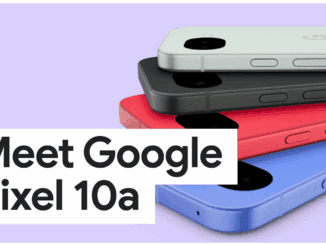 Werbebanner mit der Aufschrift "Meet Google Pixel 10a"